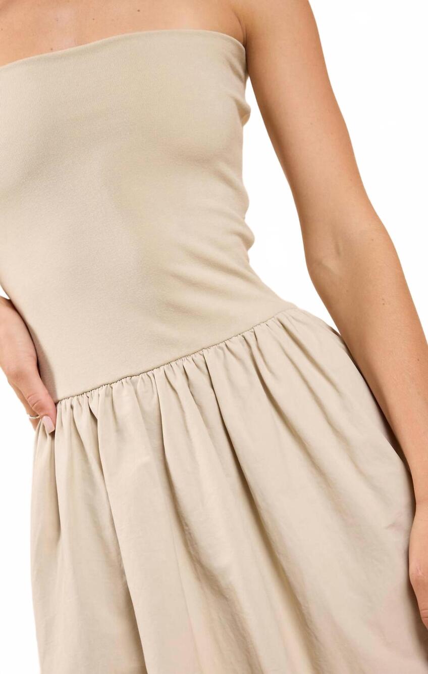 NEW SADIE & SAGE happier now strapless tube bubble dress in ash - Picture 10 of 10